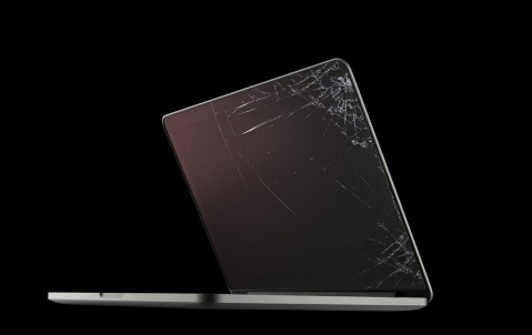 Cracked laptop